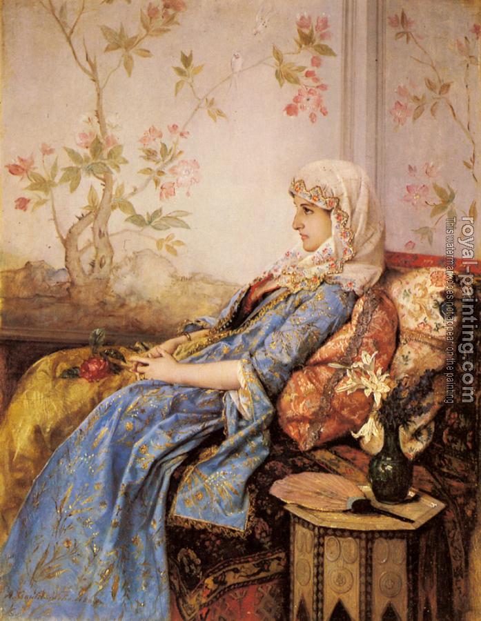 Auguste Toulmouche : An Exotic Beauty in an Interior